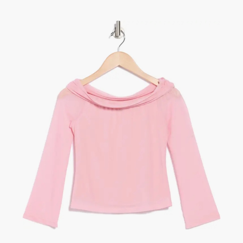 Self Esteem light pink off shoulder top